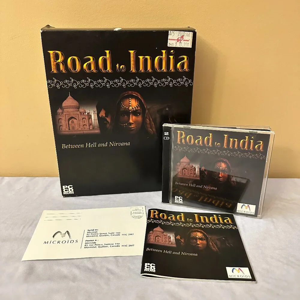 Road To India : Between Hell and Nirvana / 2001 PC Game w/ Big Box, Manual, Etc.